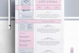 do creative and eye catching CV and resume design