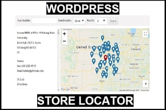 setup wordpress store locator page website with google maps