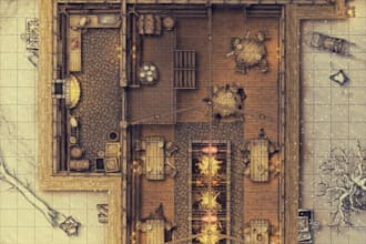design semirealistic custom online battlemap