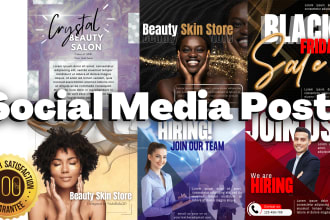 design facebook, instagram posts, and posters or flyer