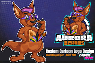 design a professional character, mascot, animal cartoon logo