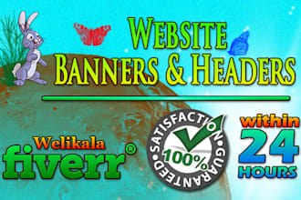 design Fascinating, Thrilling web headers and web banners within 24 hours