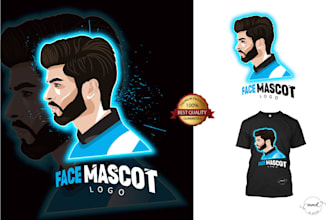 create a face mascot logo for esports, gaming, youtube