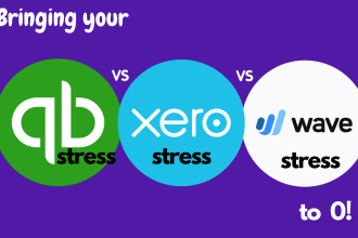 do bookkeeping in xero, quickbooks online and wave