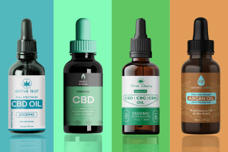 do cbd label and bottle label design