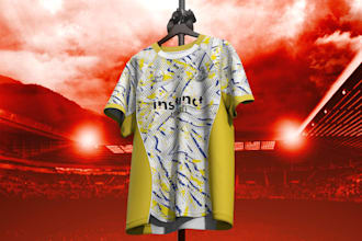 make a football, running, badminton, etc jersey mockup design for your team