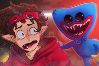 draw an illustrated youtube thumbnail for you