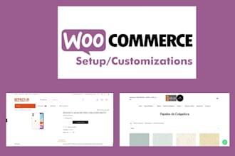 help you make a full woocommerce setup and customizations