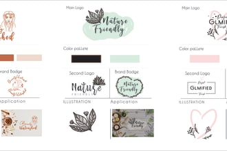 design signature logo and social media kit and branding