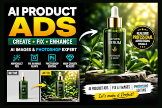 create ai product ads, fix ai images and edit photos in photoshop
