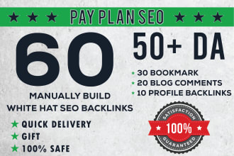 create 60 multi tier 50plus da backlinks