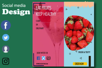 design attractive instagram, facebook cover and ads