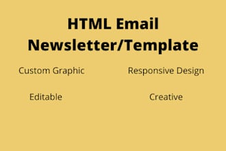 design html email newsletter or template
