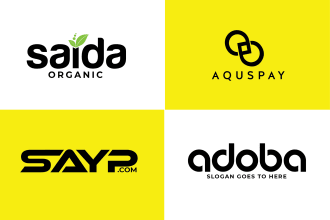 design modern, minimalist, text based logo