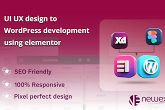 do wordpress website from figma or xd  to using elementor