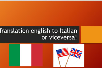 translate every document from italian to english or viceversa