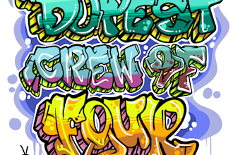 graffiti your name with a hand drawn