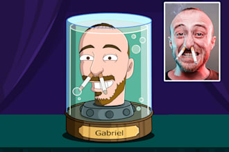 draw your portrait in futurama head