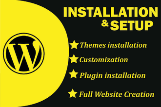 install wordpress, theme customization and install plugin