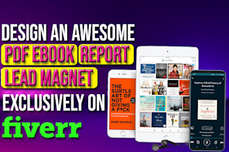 design professional PDF ebook cover, lead magnet, report