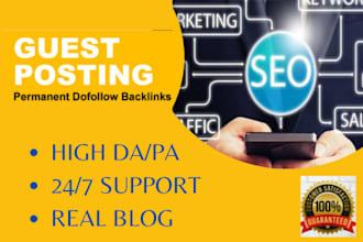 provide guest post in high da website with dofollow backlink