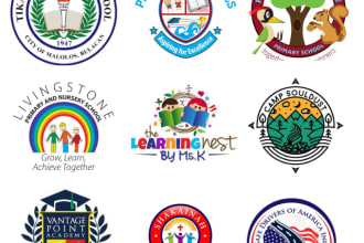 design preschool,childcare,day care,education,school logo
