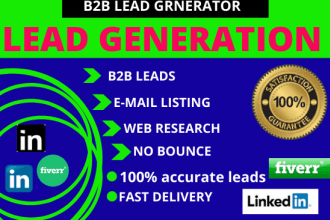 provide b2b linkedin lead generation and web scraping