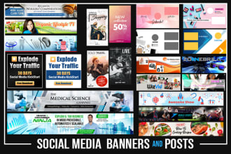 design stylish website and social media banner