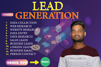 do b2b lead generation, business leads, and web research