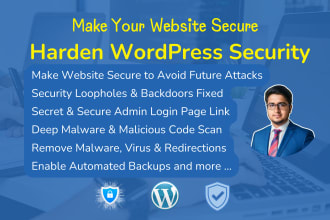 remove wordpress malware, recover hacked website, security hardening