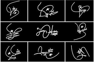 design unique and professional handwritten signature logo