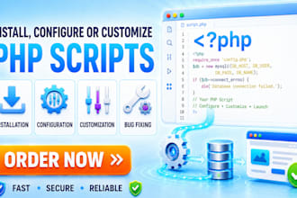 install, configure or customize any PHP script