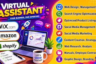 be ecommerce virtual assistant for amazon etsy wix shopify