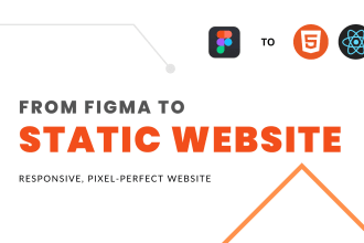 convert your figma design into responsive static website