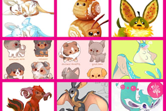 design cute creature for you