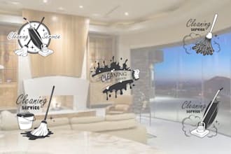 make professional cleaning service logo design