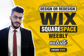 design wix website or squarespace website for your business