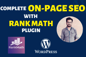 on page SEO, technical onpage optimization of wordpress with rankmath or yoast
