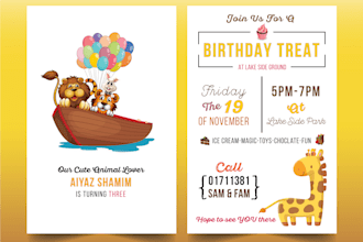 design birthday, wedding,event invitation cards