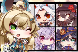 draw lovely chibi for you