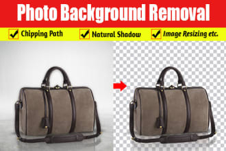 do photo background removal, clipping path, and retouching