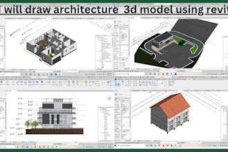 draw architecture  3d model using revit and lumion rendering