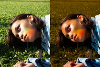 do color correction, retouching in lightroom and photoshop