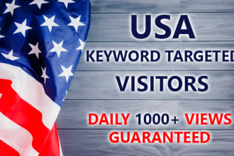 30k USA keyword targeted real organic traffic to your site