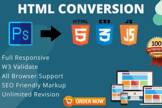 build  PSD to HTML conversion