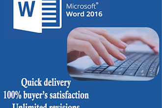 provide typing service on microsoft word