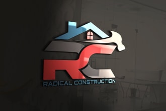 create construction, real estate, transport logo