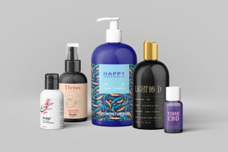 design quality product label package of box bottle pouch cbd