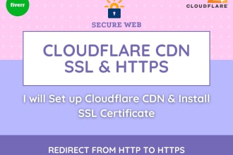 setup cloudflare CDN SSL certificate and secure your site