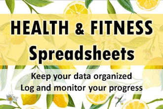 design health and fitness spreadsheets